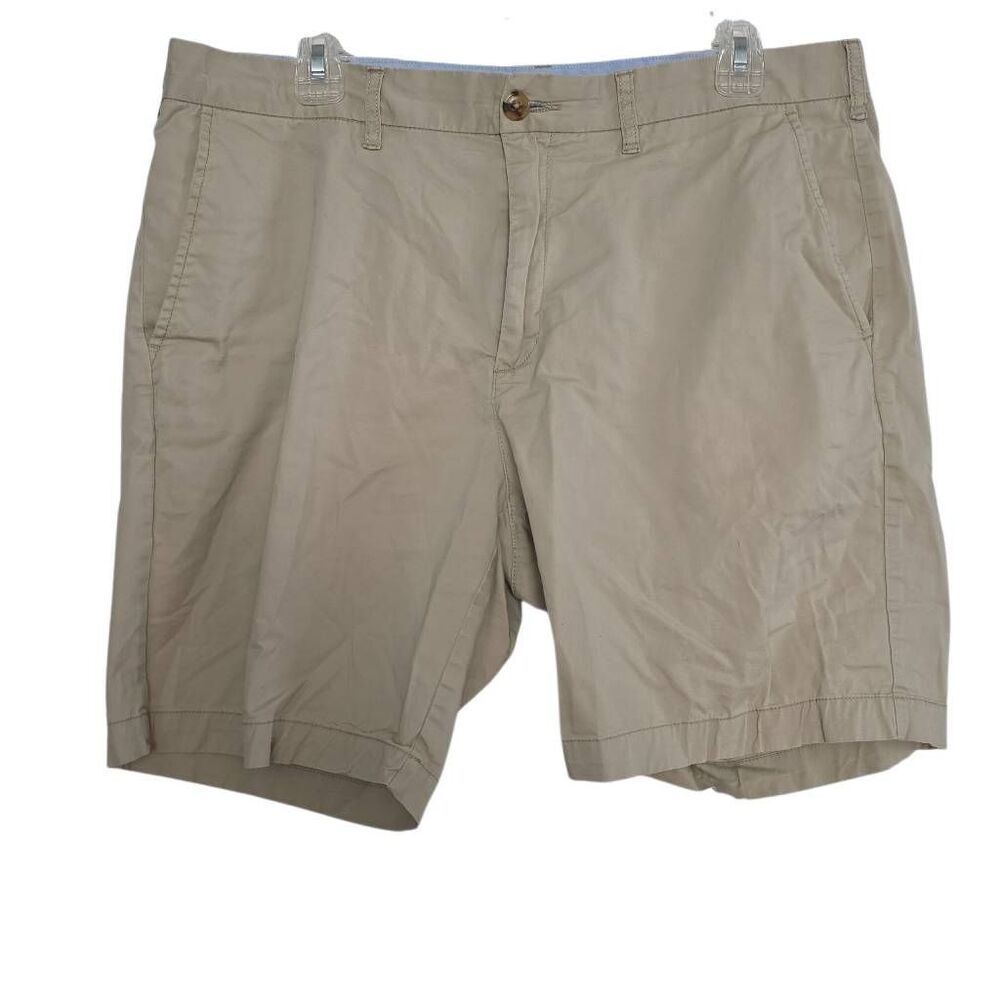 Club Room Men's Size 34" Khaki Chino Flat Front Shorts